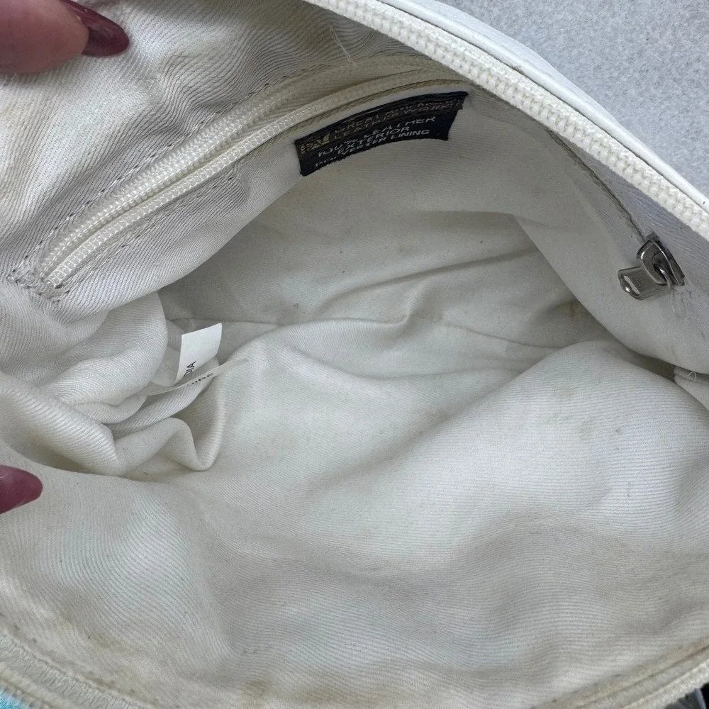 Great American Leatherworks White Leather Crossbody Bag Purse‎ Classic Style - Picture 10 of 11